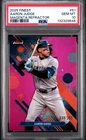 132328648 Aaron Judge 2025 Topps Finest #51 Magenta Refractor Common /350 PSA 10