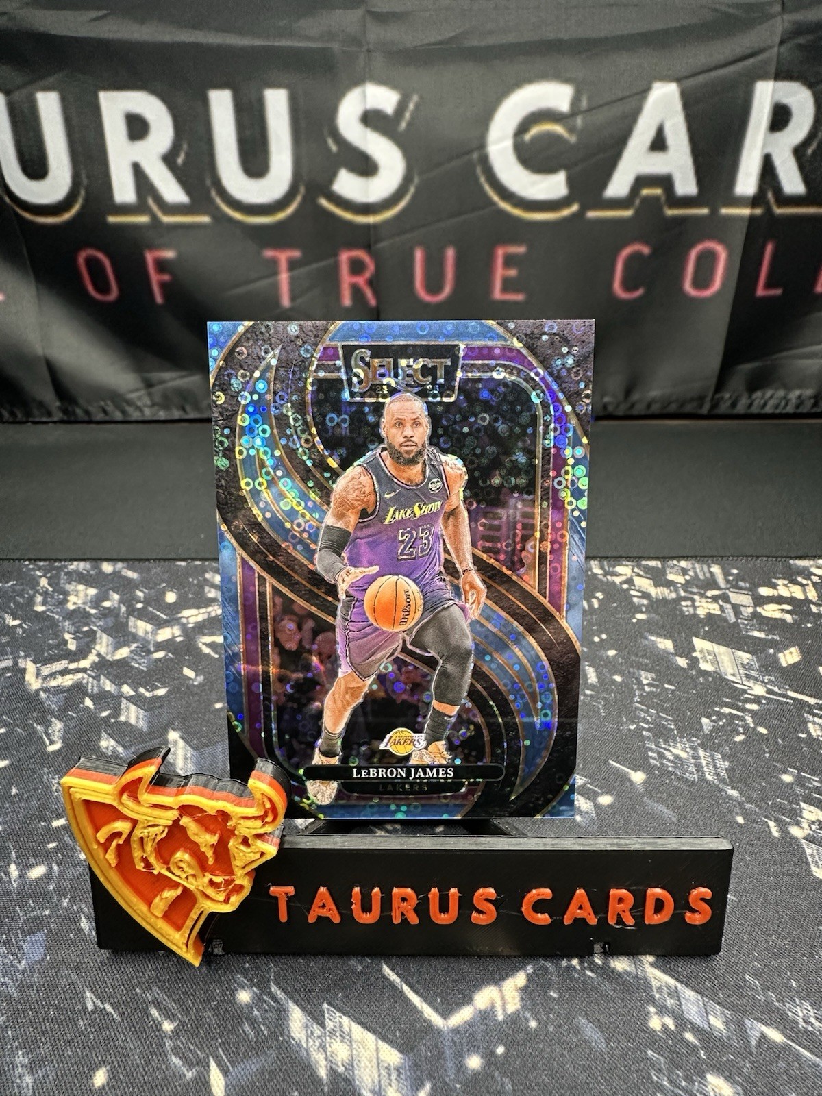 2024-25 Panini Select - Premier LeBron James #111 Light Blue Disco Prizm /99