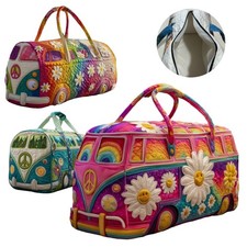 New Hippie Van Quilted Duffle Bag,Weekender Travel Bags Gifts UK 2026