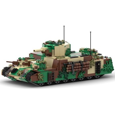 Compatible 1/30 O-I Super Heavy Tank 1884 Pieces Building Toys Set MOC Build