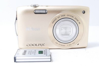 Nikon COOLPIX S3300 16.0MP Digital Camera Pink 6x Zoom - Tested Works from Japan