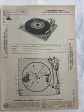 Vintage Sams Photofact Schematic 4-1965 V-M MODELS B1254/55/56/57/64/65/66/67,