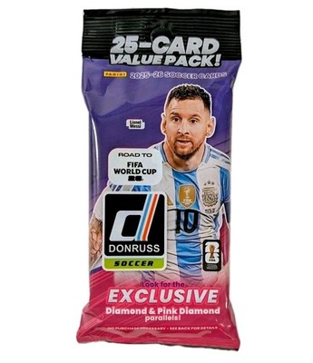 Panini 2026 Donruss Soccer FIFA World Cup  25 Card Value Pack Rip Or Ship