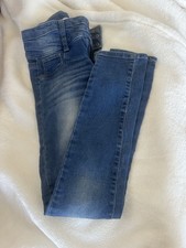Mudd Girl's Denim Skinny Jeans Size 12 Blue Button Pockets Medium Wash