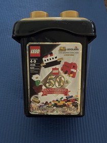 NEW LEGO Limited Edition 50th Anniversary 500 Piece Set With Gold Bricks #4105