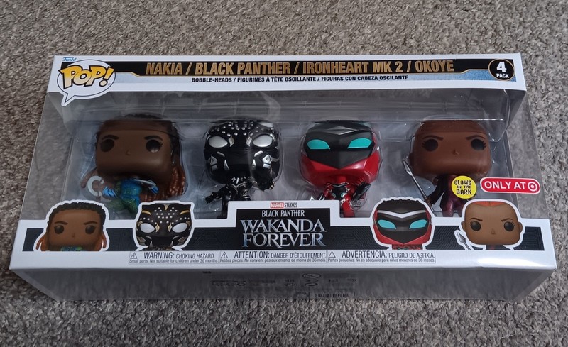 Funko Pop Wakanda Forever 4 Pack Glow In The Dark Bobblehead Brand New In Box