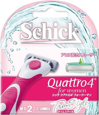 Schick Quattro 4 Vier-Mann Trim Style Ersatzklinge (2 Stück)