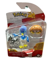 Pokemon Battle Ready Figure Set Blitzle, Quaxwell & Kabuto Jazwares 3 Pack NEW