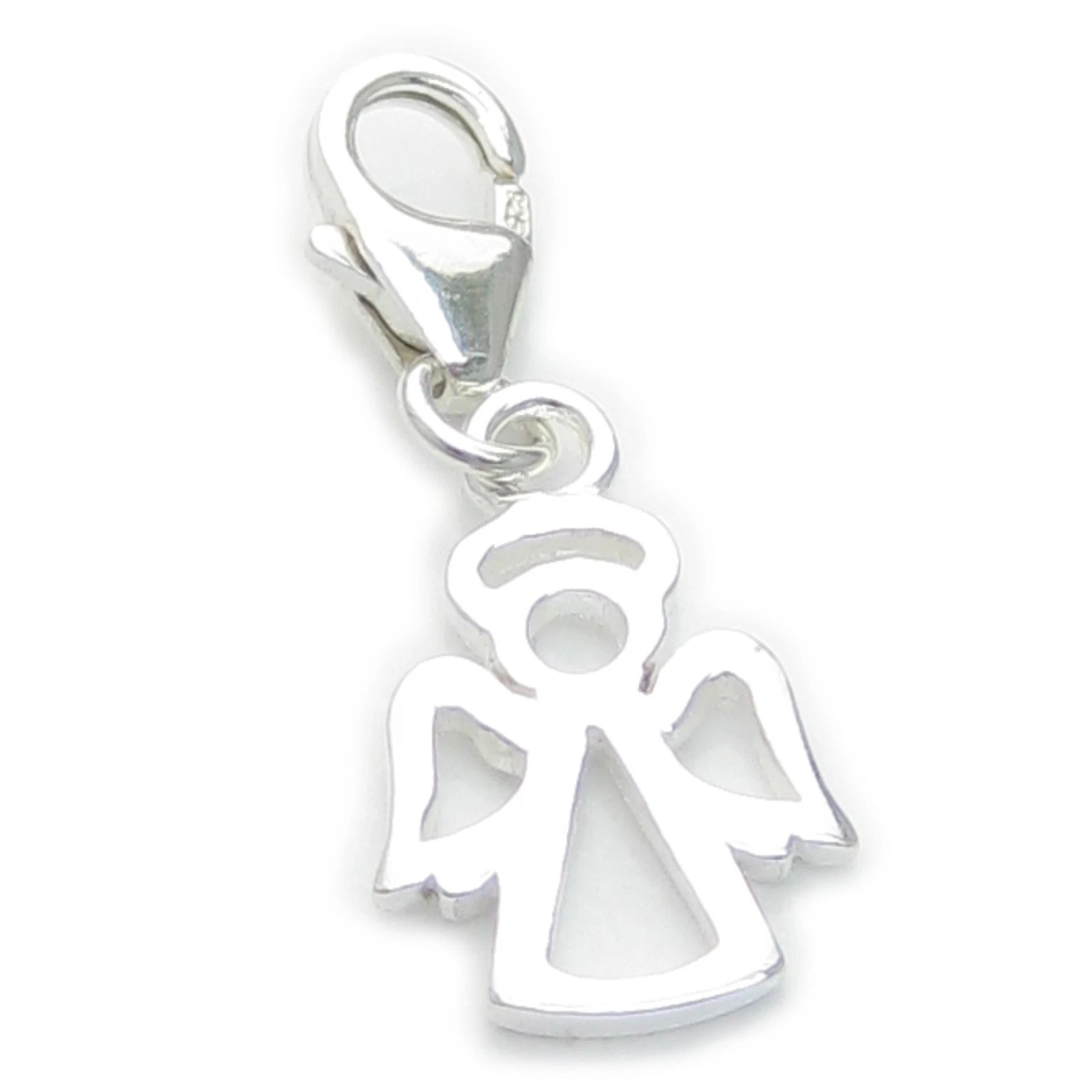 Angel on clip small sterling silver charm .925 x 1 Angels charms