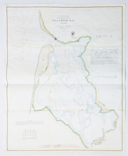 1867 U.S. Coast Survey of Tillamook Bay, Oregon **ANTIQUE ORIGINAL