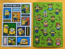 Despicable Me Minion Made Sticker Sheet. Lot of 2