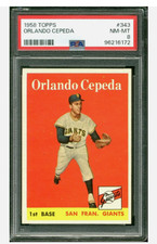 1958 Topps Orlando Cepeda RC Rookie #343 PSA 8 NM MT