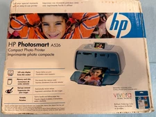 HP Photosmart A526 Photo Inkjet Printer Compact Photo Printer - New Old Stock