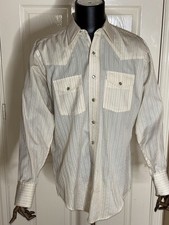 Vintage Sheplers Western Shirt Pearl Snap Long Sleeve Men 16.5-34 FAST SHIPPING