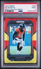 2022 Panini Prizm Nik Bonitto RC Red And Yellow  /8 Mint PSA 9 Pop 2