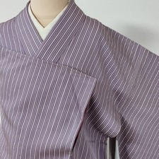 Kimono Koshida Pure Silk Vertical Stripes Sleeve 65.5cm Japan