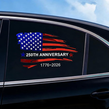 America 250Th Anniversary Decal, United States Patriotic Vinyl Bumper Sticker, 1