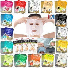40PCS Korean Essence Facial Mask Sheet Nose Strip Set Face Mask Acne Treatment