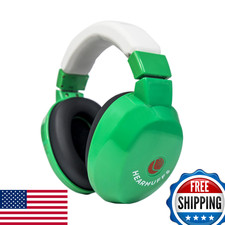Kids HearMuffs Green Over-Ear Noise Reducing Hearing Protection Children