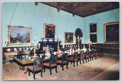 Penrhyn Castle Bangor Wales Dining Room Neo Norman Postcard