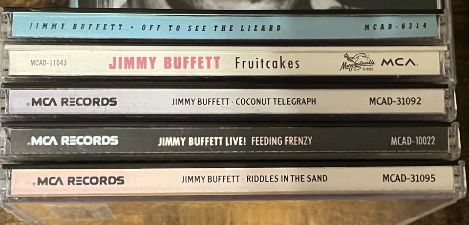 Jimmy Buffett Lot Of 5 CDS- Fruitcakes-Riddles-Lizard Foto 2 de 2
