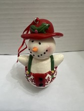 Snowman Christmas Ornament Wood