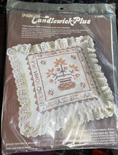 Embroidery Kit Vintage Paragon Candlewick Plus Stitch Pillow 0267 Floral