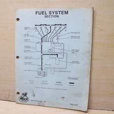 1985 Mack Truck Diesel Engine Ape6 Fuel System Service Manual Shop Guide Book