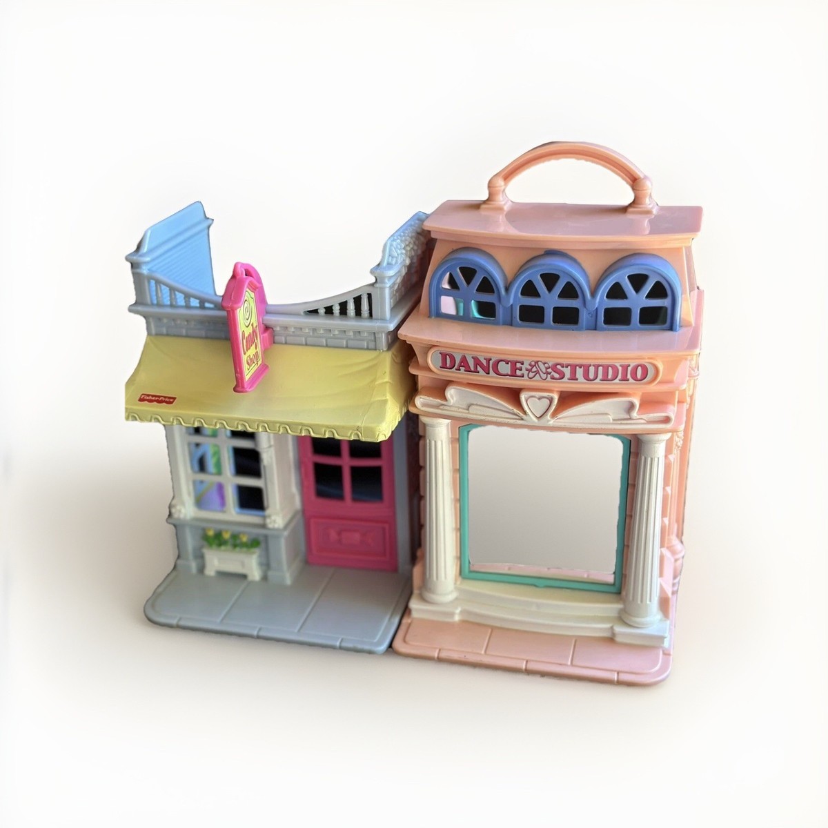 2001 Fisher Price Vtg Sweet Streets Loving Family Candy Shop Dance 
