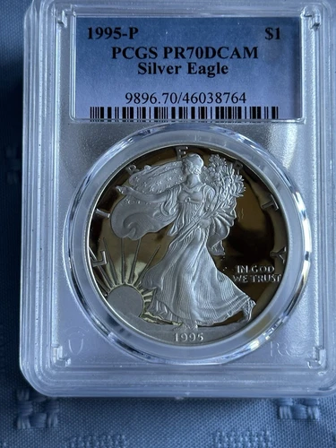 1995-P PF70 PCGS DCAM American silver eagle .