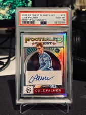 2021-22 Cole Palmer /75 RC AUTO PSA 10: Topps finest flashback UCL, 1993 F/F