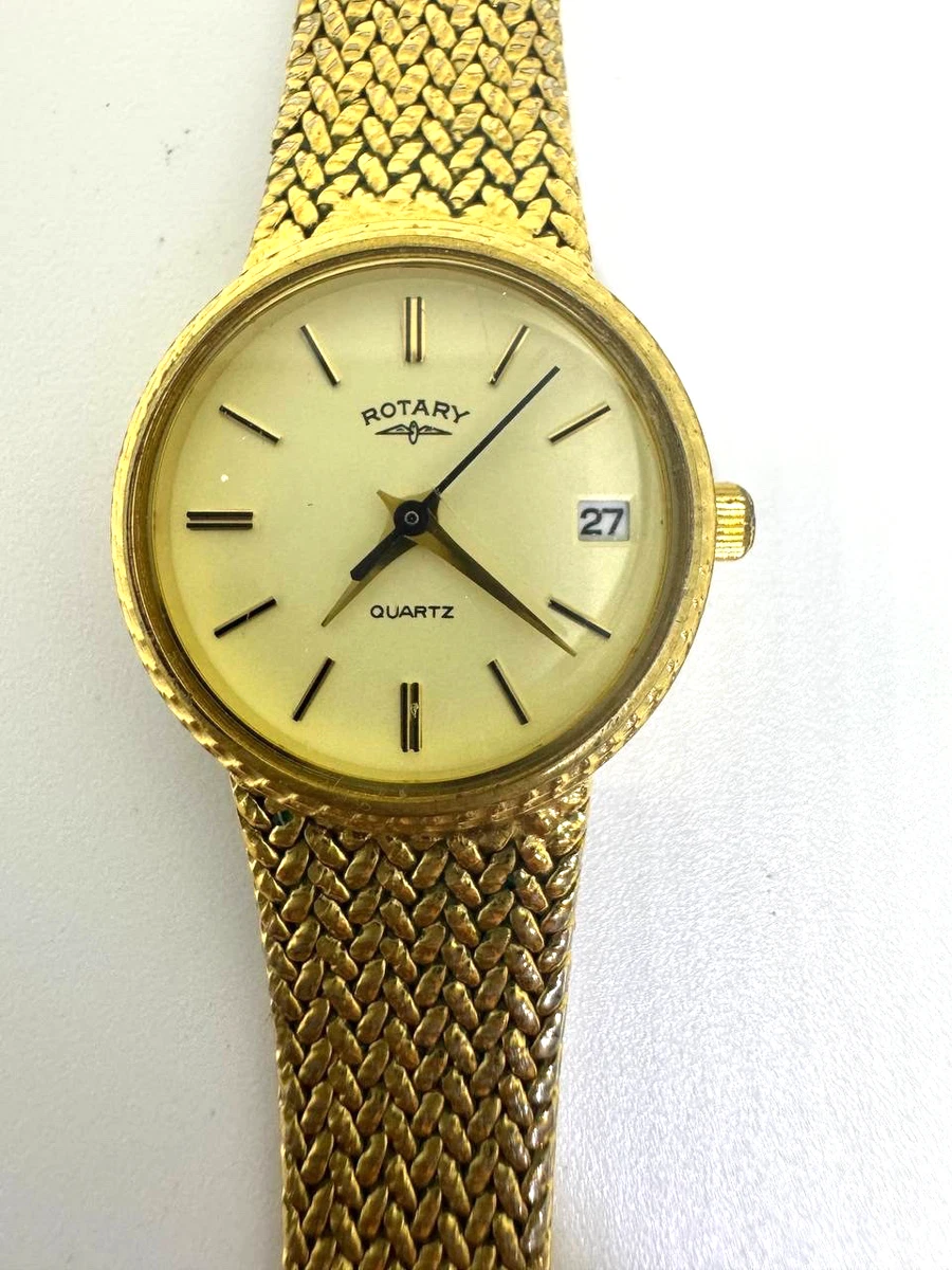 Women\'s Rotary Classic Round Date Gold Tone Link Bracelet Watch LB42827/40 12 Rotary Women Round Wristwatches | eBay main image 2