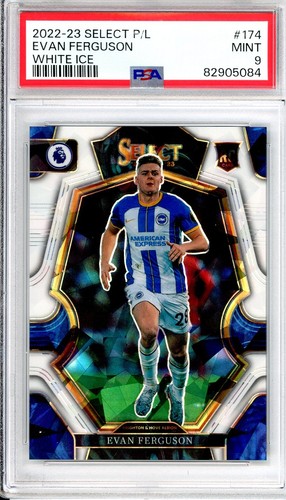 Evan Ferguson [White Ice] #174 2022 Panini Select Premier League card