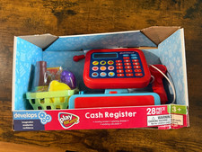 New Play Right Kid's Calculator Cash Register Classic Counting Toy 18pc. Set NIB