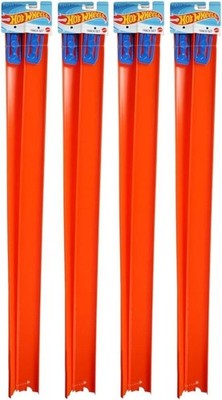 Hot Wheels Track Builder 24  Pieces 8 Tracks 16' Feet Connection LOT 4 SETS of 2