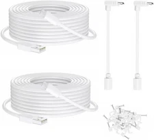 Micro USB Camera Extension Cable for Wyze, [2-Pack, 30Ft] Power Extension Cord f