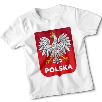 Polen weißer Adler Polska Länder Kinder T-Shirt Nationales Erbe