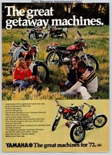 Yamaha Enduro Trail Dual Purpose Weekend Riding Vintage 1972 Advertisement