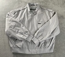 Vintage Members Only Jacket Mens XXL Gray Iconic Cafe Racer Bomber 90s Moto 2XL