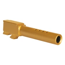 Glock 19 Gen 3 Compatible Crown-Cut Ported Gold Titanium Nitride Barrel