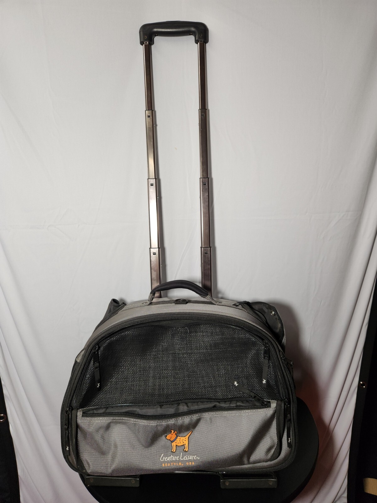 Pet Carry-On Trolley with Mesh & Telescoping Handle for Travel  -image