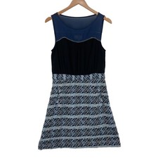 Anthropologie Moulinette Soeurs Sheath Dress Women Size 8 Blue Black w/ Pockets