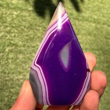 120G Rare Purple Agate Quartz Freeform Crystal Mineral specimen Healing