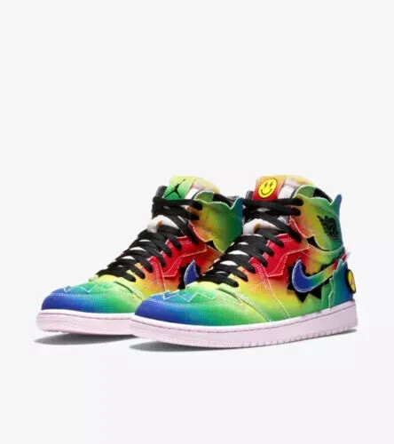 J Balvin × Nike Air Jordan 1 High OG Rainbow DC3481-900 Men's US4