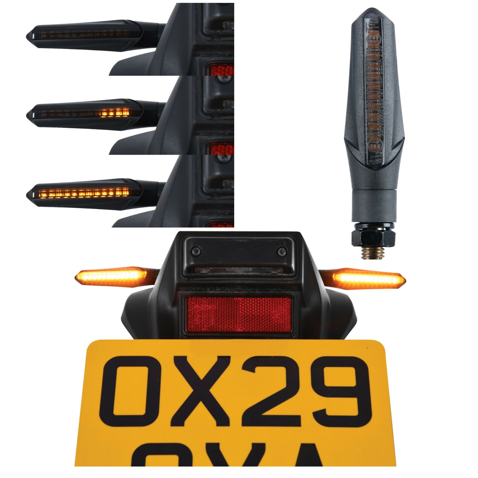Oxford Nightrider Motorcycle LED Indicators Front Rear Sequential Motorbike