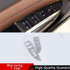 For Acura TLX 2015-2022 Matte Silver Inner Glass Window Lifting Lock Panel Trim