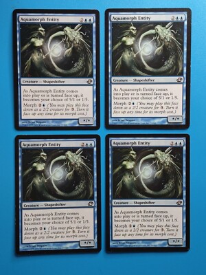 MTG 4x Aquamorph Entity x4 LP Planar Chaos Magic Playset