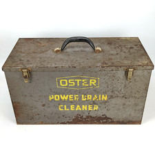 Oster Power Drain Cleaner Metal Box Only - carrying case vintage