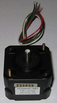 Unipolar Stepper Motor - 100 Steps / Rev - NEMA 17 - 3.6 deg - 24V - Howard Indu