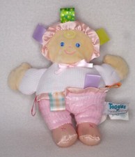 Mary Meyer Taggies Pink Baby Doll 8 Inch Plush Lovey 2006 Stuffed Doll Toy